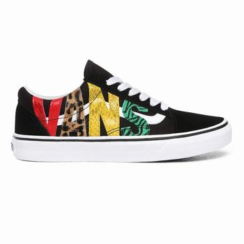 Női Vans Multi Animal Old Skool Tornacipő VA4357602 Színes/Fekete